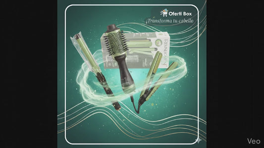 Combo Plancha Cepillo Secador rizadora 3 en 1